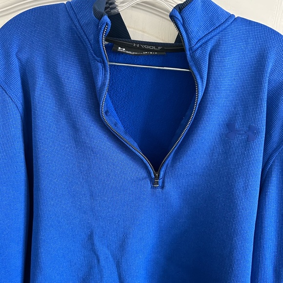 Men’s under armor blue golf quarter zip size large - Picture 2 of 2